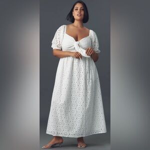 Eloquii White Eyelet Maxi Dress
